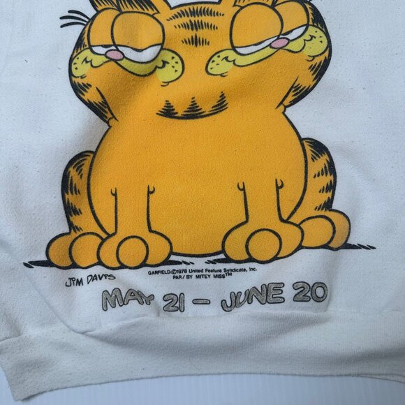 Vintage Garfield Gemini Star Sign Graphic Crewneck XS - Picture 3 of 5